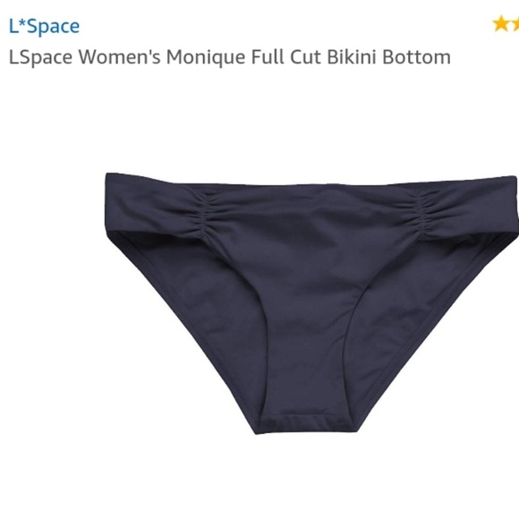 L*SPACE Teal Monique Full Cut Bikini Bottin NWOT - Picture 3 of 6